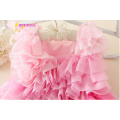 Boa qualidade gradiente rosa kid meninas vestidos muitos camada babados vestido maxi para o bebê, mais recente vestido projetos para meninas